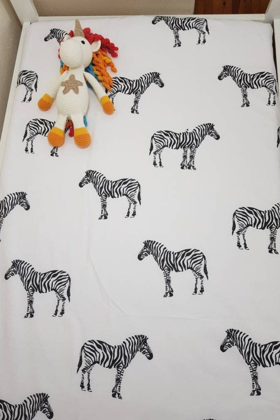 Zebra Crib fitted sheet Toddler bedding set 100 cotton Etsy.de