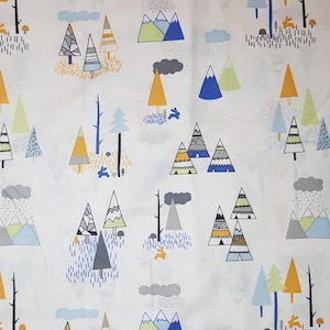 Forest woodland Toddler Duvet Cover, animal rapid nursery bedding set, Tepee crib duvet cover, twin duvet cover, fox toddler bedding set