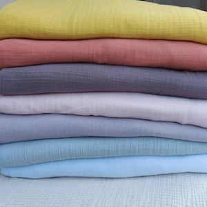 Organic Triple Layers Muslin fitted crib sheets, muslin fitted cot sheets, muslin fitted cot bed sheets, 100% cotton muslin solid color
