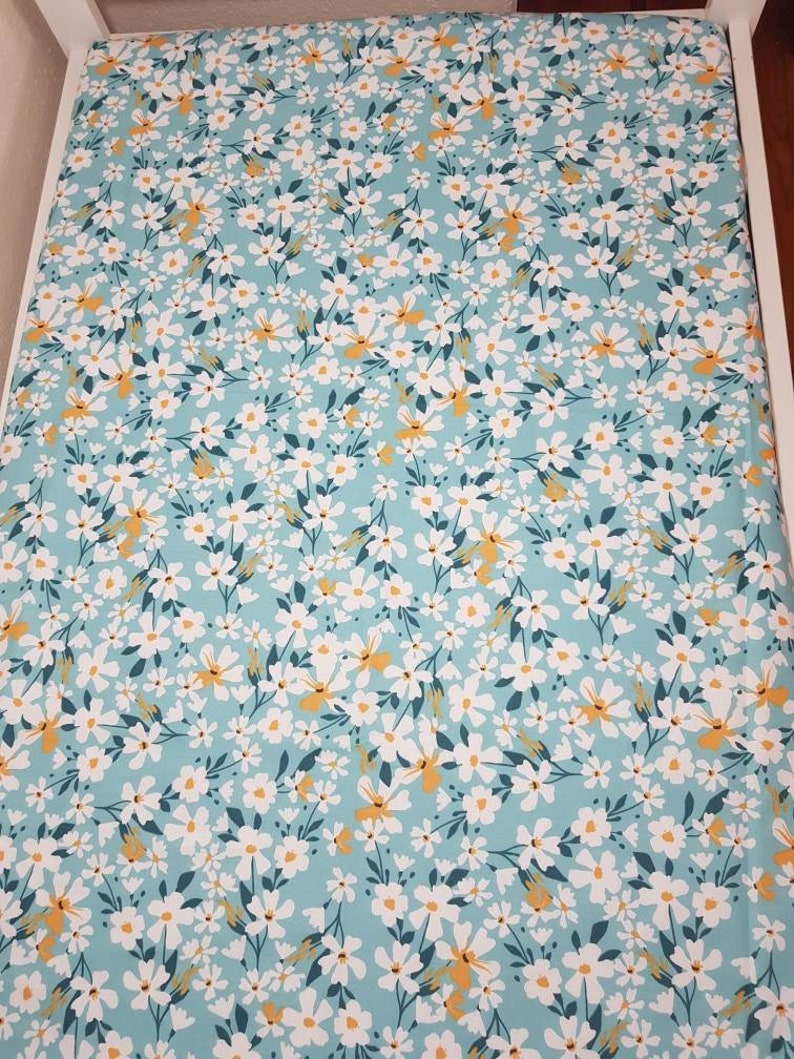 Floral Daisy Crib Sheets Toddler Sheets Set 100 Cotton Etsy