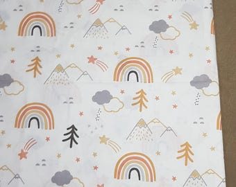 Rainbow Cinnamon Duvet Cover, Baby, Toddler, Twin Set, Nursery Cotton Bedding