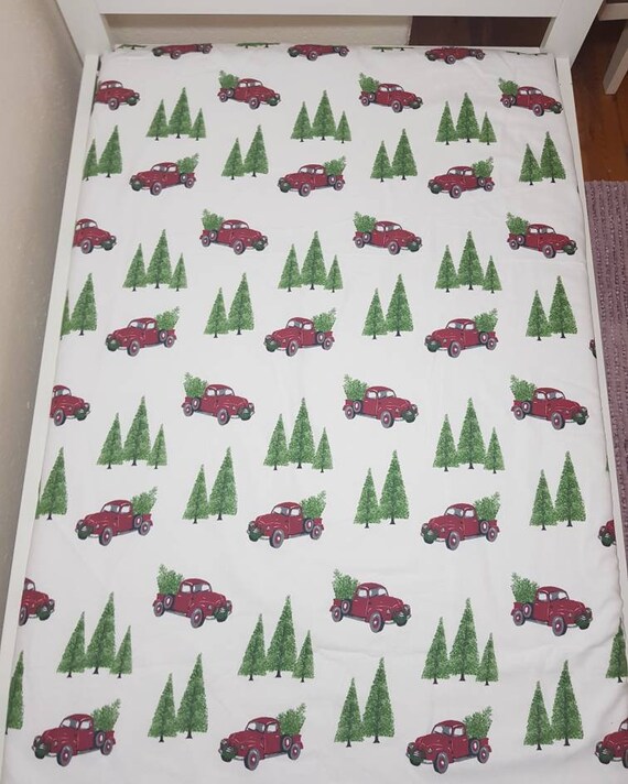 christmas cot bed sheet