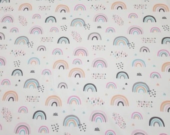 Rainbow Duvet Cover Toddler | Twin, Queen Cotton Set, Pink Nursery Bedding Set, Kids - Baby Girl