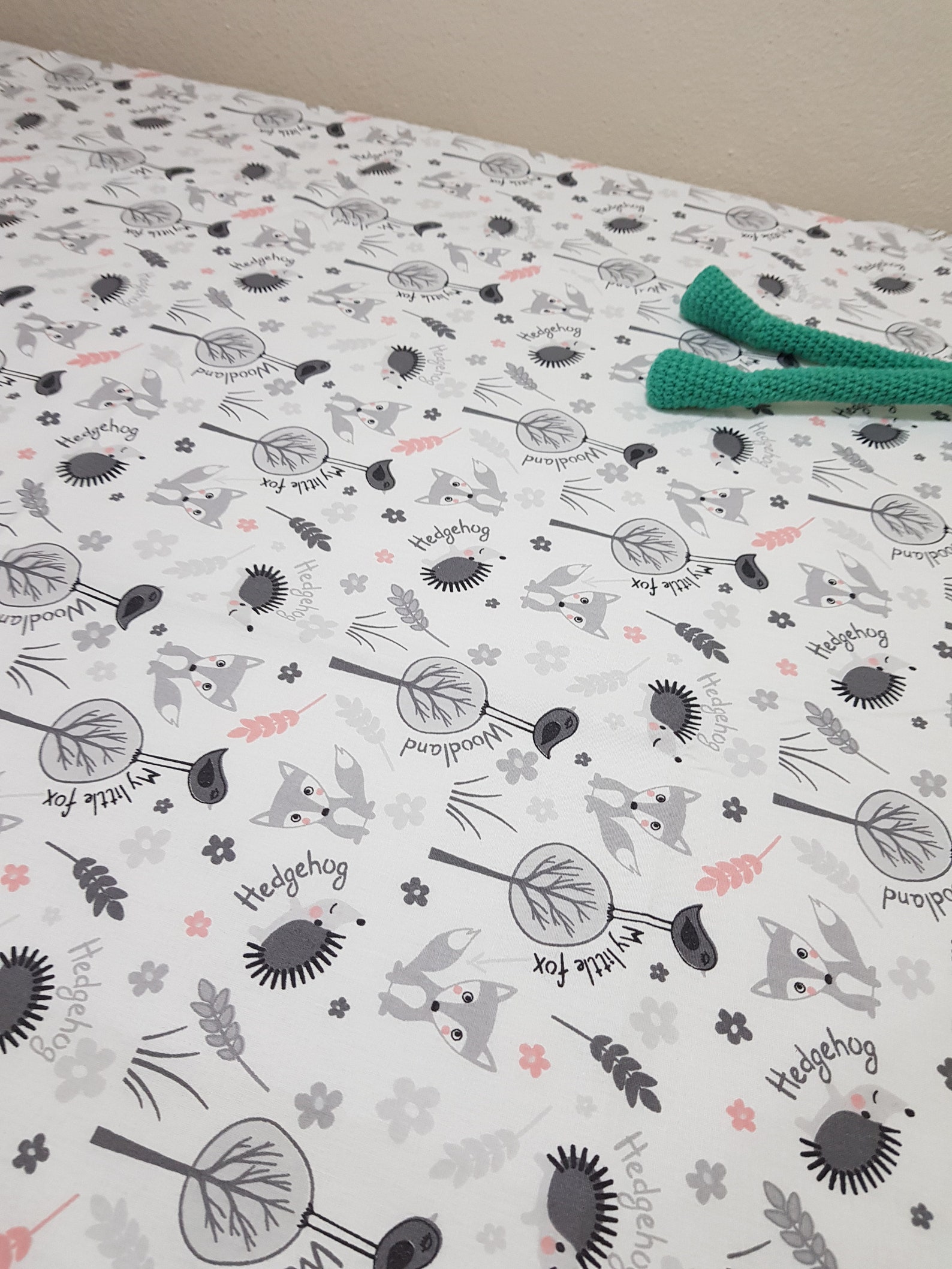 Woodland Crib Sheets 100 Cotton Poplin Fabric Crib Fitted Etsy