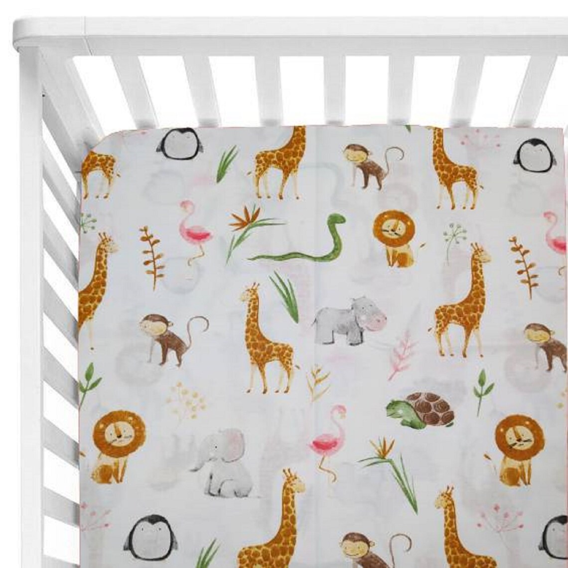 Giraffe Crib Sheets Toddler Sheets Set 100 Cotton Poplin Etsy