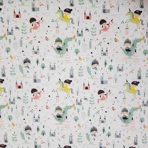 Dragon Castle Crib Sheet: Organic Cotton Baby Bedding