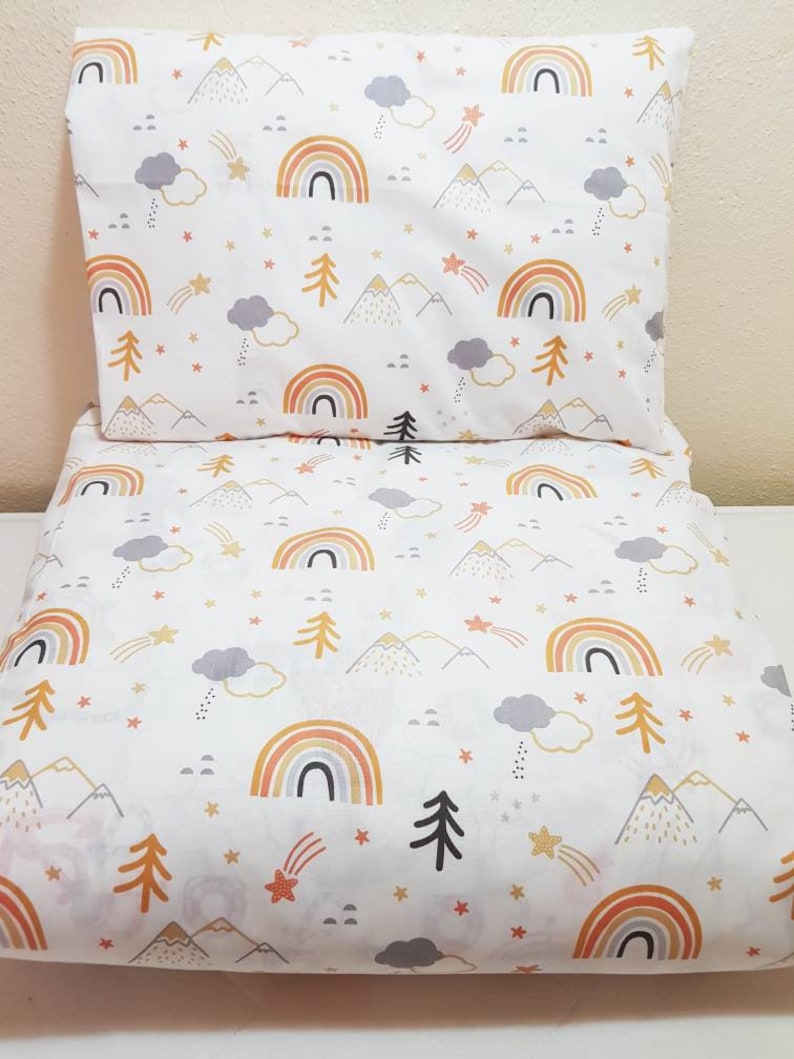 Rainbow Cinnamon Duvet Cover Toddler Duvet Cover Rainbow Etsy