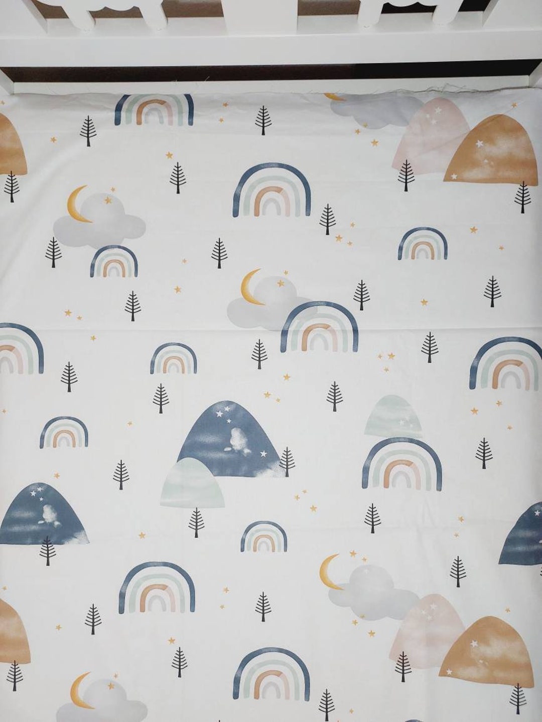 Rainbow Duvet Cover, Toddler Duvet Cover, Rainbow Nursery Bedding Set