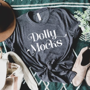 Bella Canvas 3001 Mockup | Bella Canvas Dark Grey Heather Mockup | Hanging T Shirt Mockup | Styled Flat Lay | Tied T Shirt Mockup