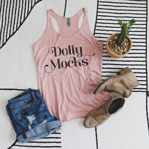 Next Level 6733 Desert Pink Mockup | Next Level 6733 Mockup | Styled Flat Lay | Next Level 6733 Triblend Racerback Mockup