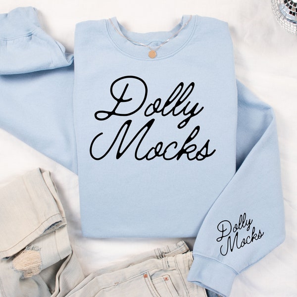 Light Blue 18000 Mockup | 18000 Mockup | Light Blue Gildan Sweatshirt Mockup | Sweatshirt Sleeve Mockup | Folded Flat Lay