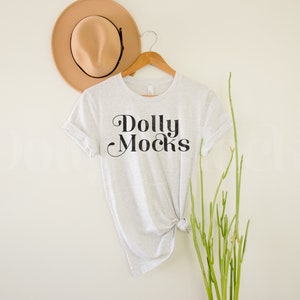 Bella Canvas 3001 Ash Mockup | Bella Canvas T Shirt Mockup | 3001 Mockup | Hanging Shirt Mockup | Tied T Shirt Mockup | Boho Mockup