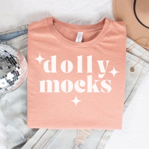 Bella Canvas 3001 Heather Prism Sunset Mockup | Folded Flat Lay T Shirt Mockup | Spring Shirt Mockup | Real Mockups | DollyMocks