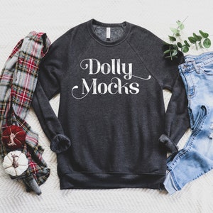 3901 Mockup | Sweatshirt Mockup | Fall Mockup | Bella Canvas 3901 Mockup | Bella Canvas 3901 Dark Grey Heather Mockup