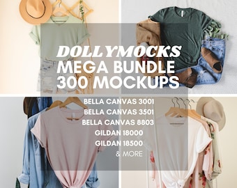 Mockup Bundle Bella Canvas 3001 | Gildan 18000 Mockup | Christmas Mockup | Mega Mockup Bundle | Shirt Mockup | T Shirt Mockup Boho Mock Up