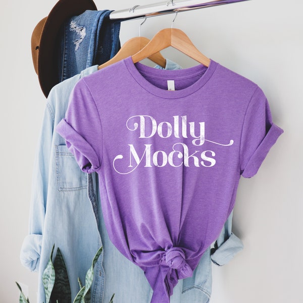 Bella Canvas 3001 Mockup | Bella Canvas Heather Team Purple T Shirt Mockup | Hanging T Shirt Mockup | Styled Flat Lay | Tied T Shirt Mockup