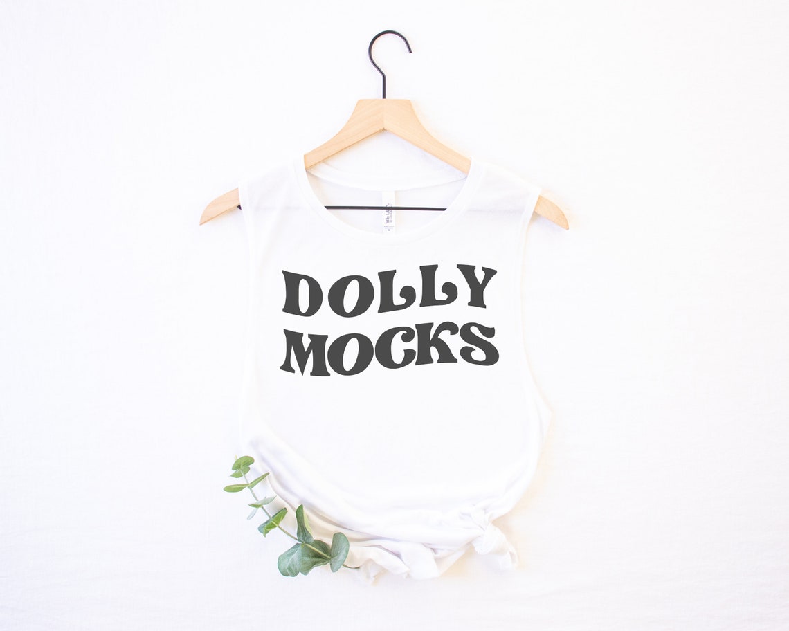 Download White Muscle Tank Mockup Bella Canvas 8803 Bella Canvas ...
