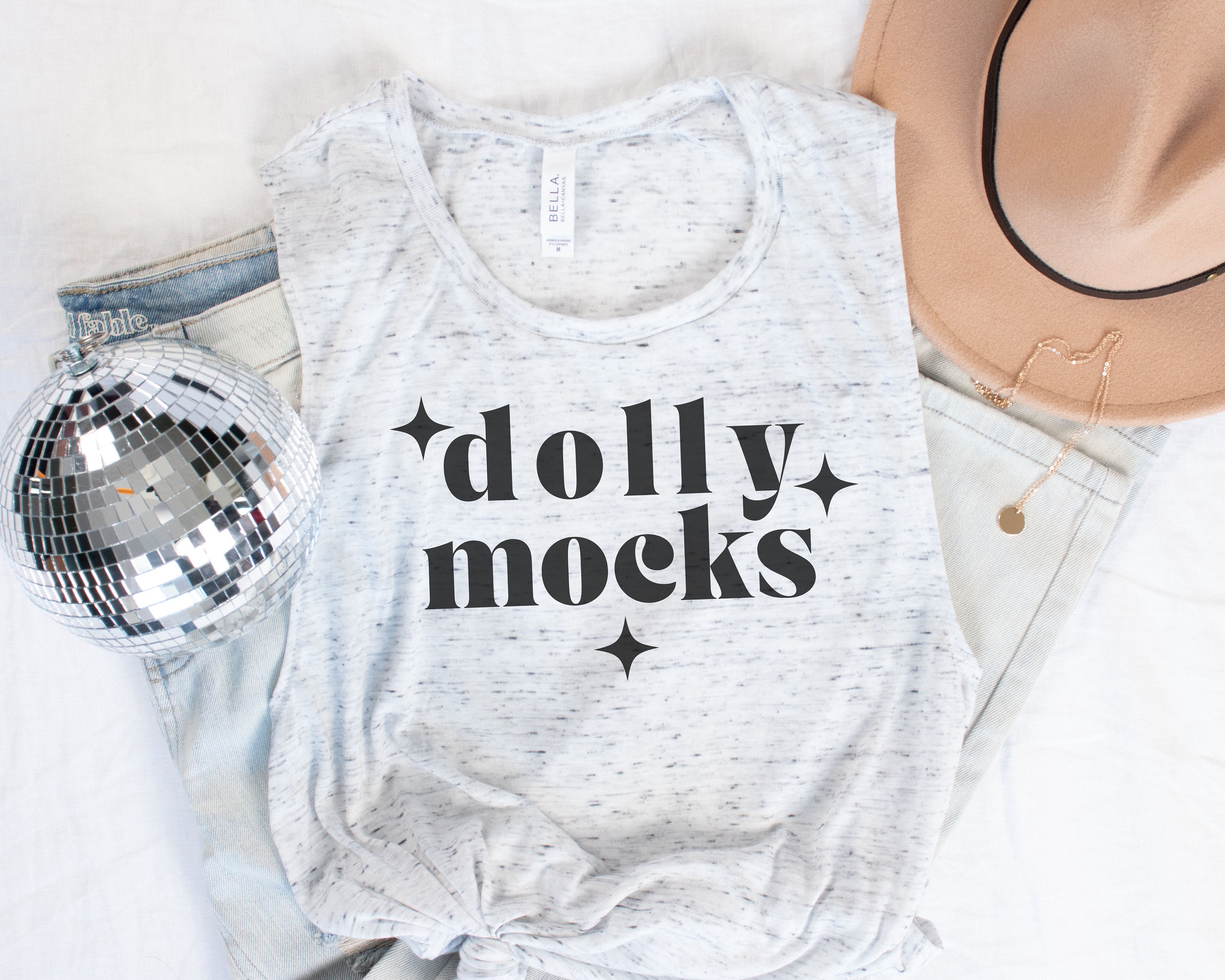 Bella Canvas 8803 Mockup | Bella Canvas 8803 White Marble Mockup | Muscle Tank Mockup | Bella Canvas Muscle Tank Boho Summer Flat Lay