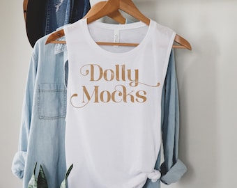 Bella Canvas 8803 Mockup | Bella Canvas 8803 White Mockup | Muscle Tank Mockup | Bella Canvas Muscle Tank Mockup