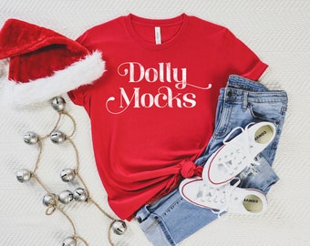 Weihnachtsmockup | Bella Canvas 3001 Rot Mockup Rot T-Shirt MockUp, Bella Canvas 3001 Mockup Rot Weihnachten | 3001 Weihnachts Mockup