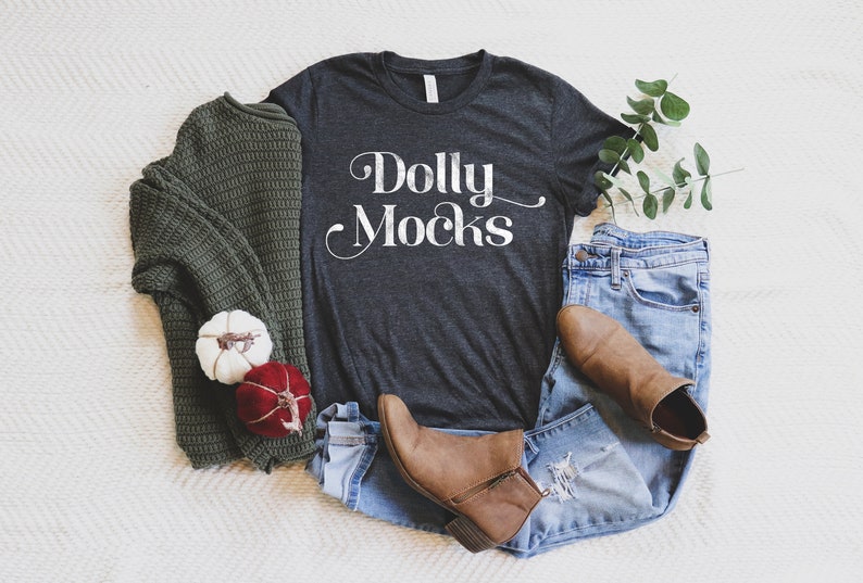 Download Bella Canvas Dark Grey Heather Mockup Fall T Shirt Mockup | Etsy