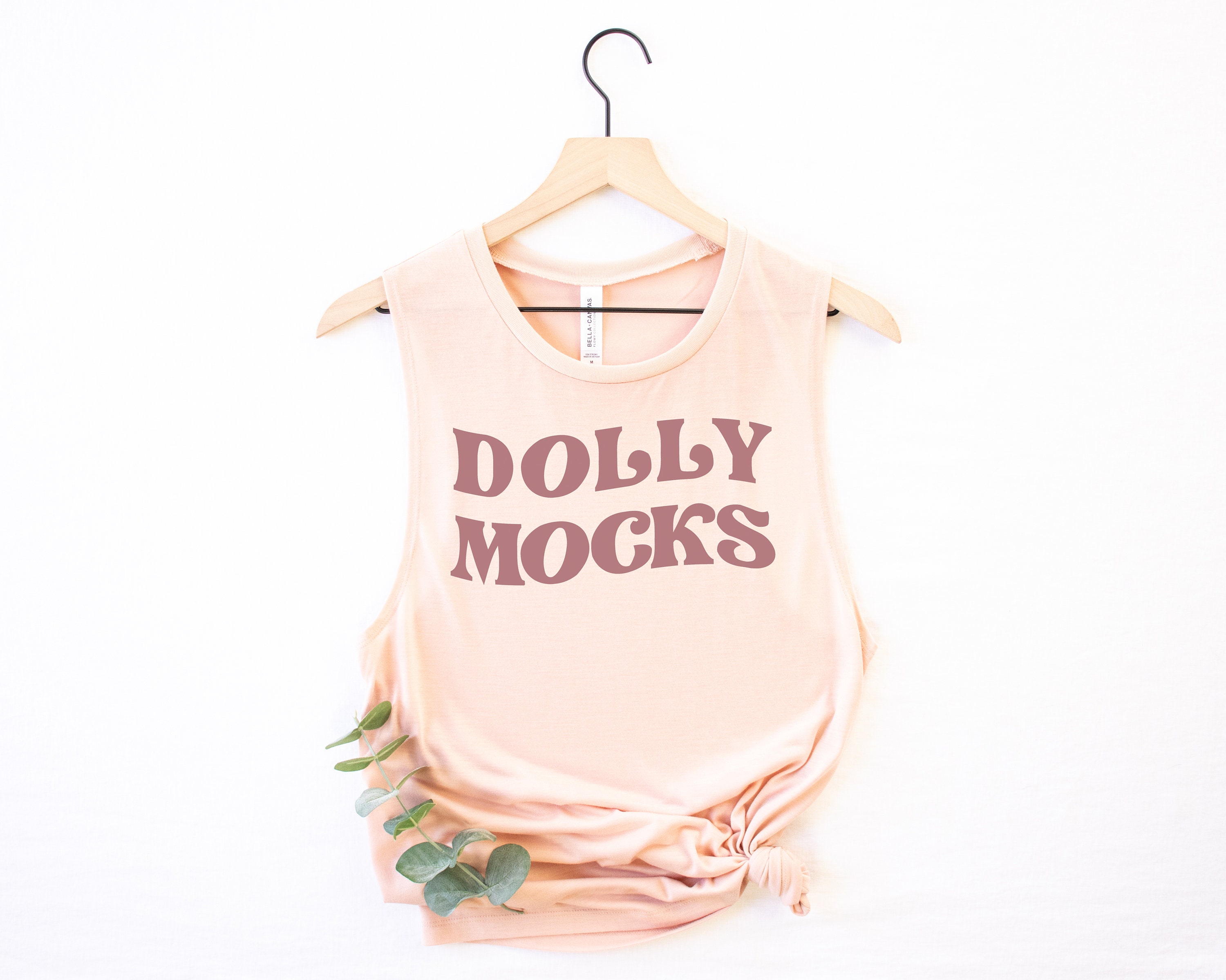 Download Bella Canvas 8803 Peach Flowy Muscle Tank Mock Up Spring ...