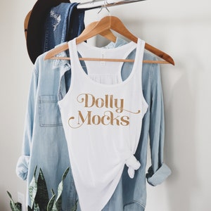 Bella Canvas 8800 Flowy Racerback Mockup | Bella Canvas 8800 White Mockup | White Racerback Tank Mockup | Bella Canvas Racerback Tank Mockup