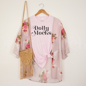 Bella Canvas 3001 Mockup | Bella Canvas Soft Pink T Shirt Mockup | Hanging T Shirt Mockup | Spring Mockup | Boho T Shirt Mockup