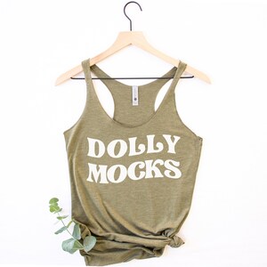 Next Level 6733 Racerback Tank Mockup | Next Level 6733 Mockup | Tank Top Styled Flat Lay | Hanging Shirt Mockup | Military Green 6733