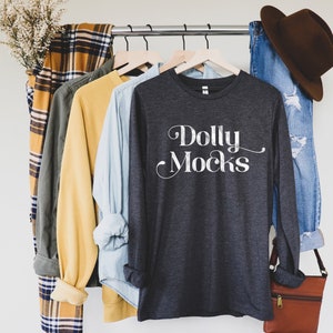Bella Canvas 3501 Mockup, Fall Long Sleeved Shirt Mockup Bella Canvas Dark Grey Heather 3501 Mockup, 3501 Dark Grey Heather Mockup