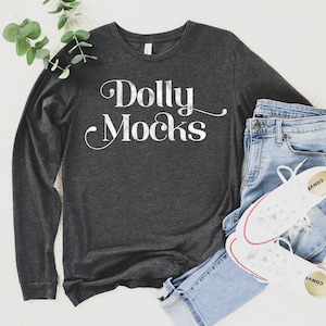 Bella Canvas 3501 Mockup, Fall Long Sleeved Shirt Mockup Bella Canvas Dark Grey Heather 3501 Mockup, 3501 Dark Grey Heather Mockup
