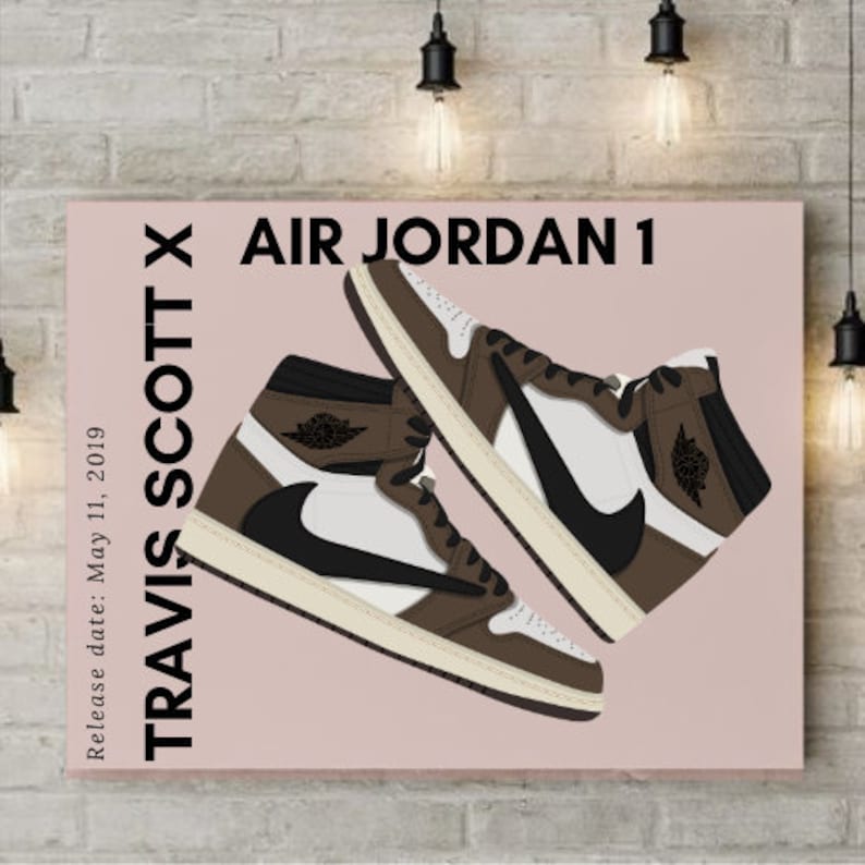 Jordan 1 Sneaker Head Art Hype Beast Canvas Jordan Shoe Etsy