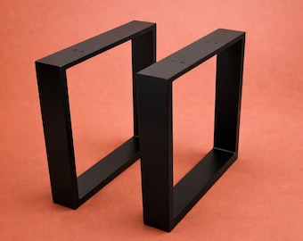 Patas de mesita de metal y meuble de television, acero industrial personalizado (juego de 2)