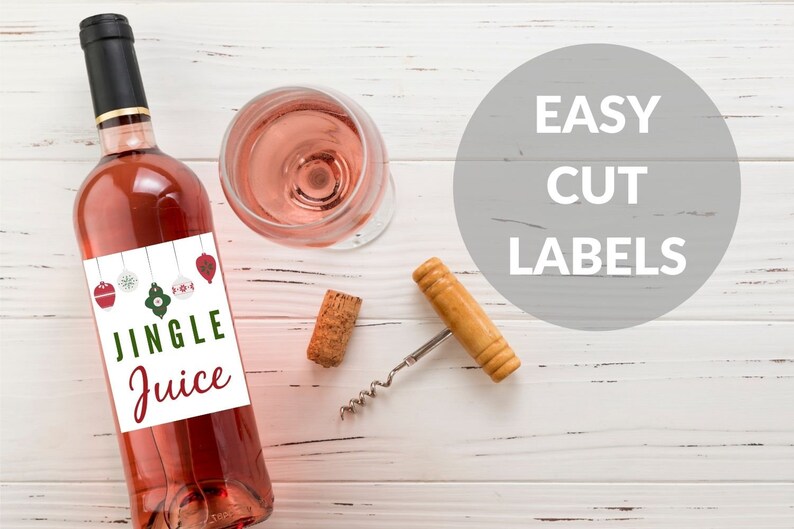 Funny Christmas Wine Labels Printable, Holiday Wine Label Instant ...