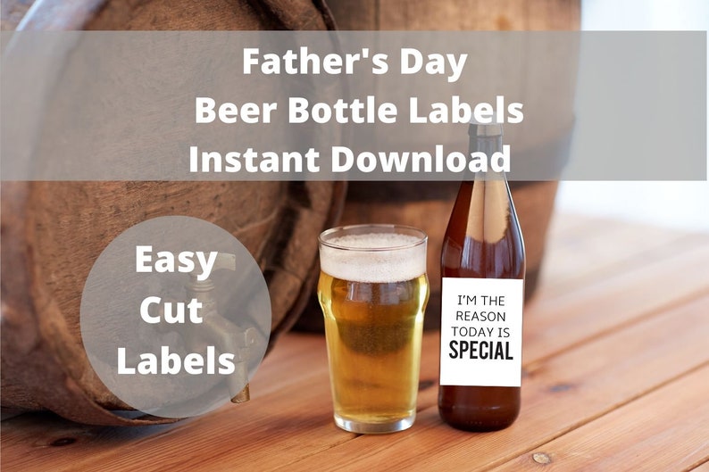 funny fathers day beer labels printable dad beer bottle etsy