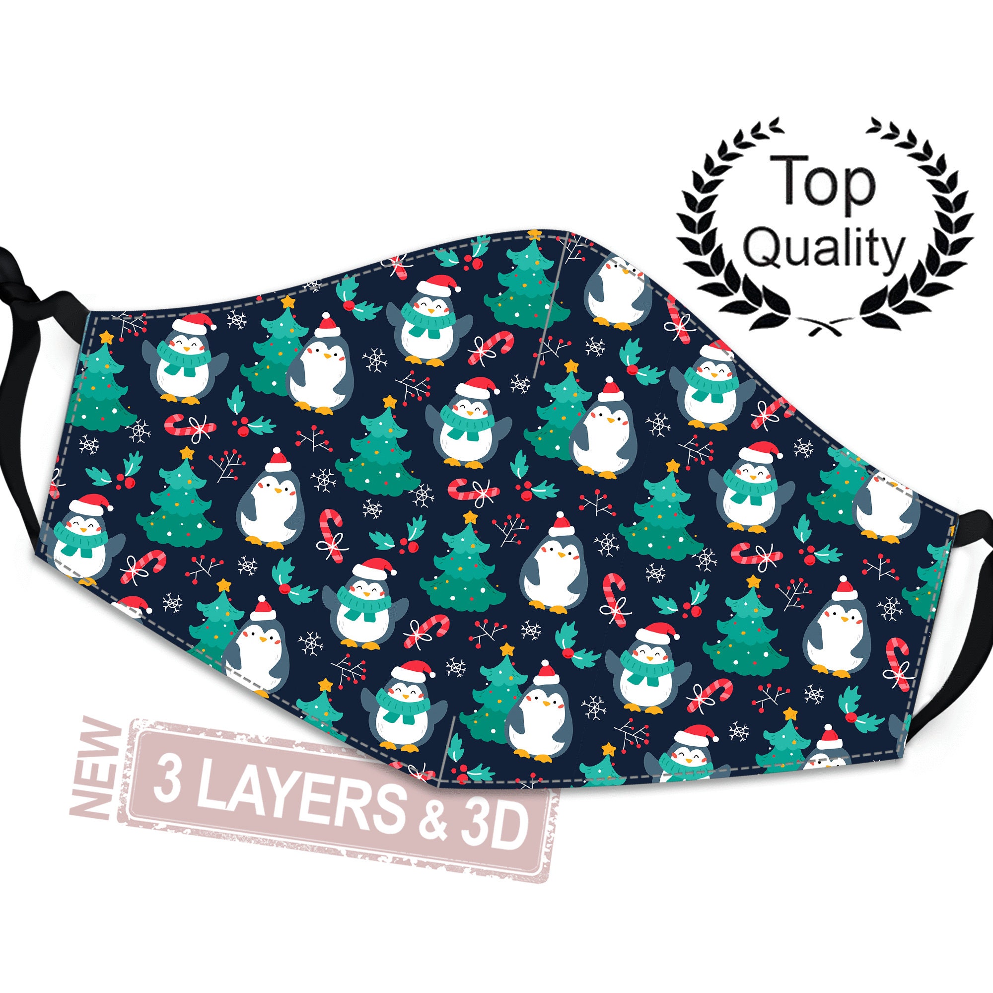 Download 3-Layered Christmas Reindeer Winter Animal Face Mask ...