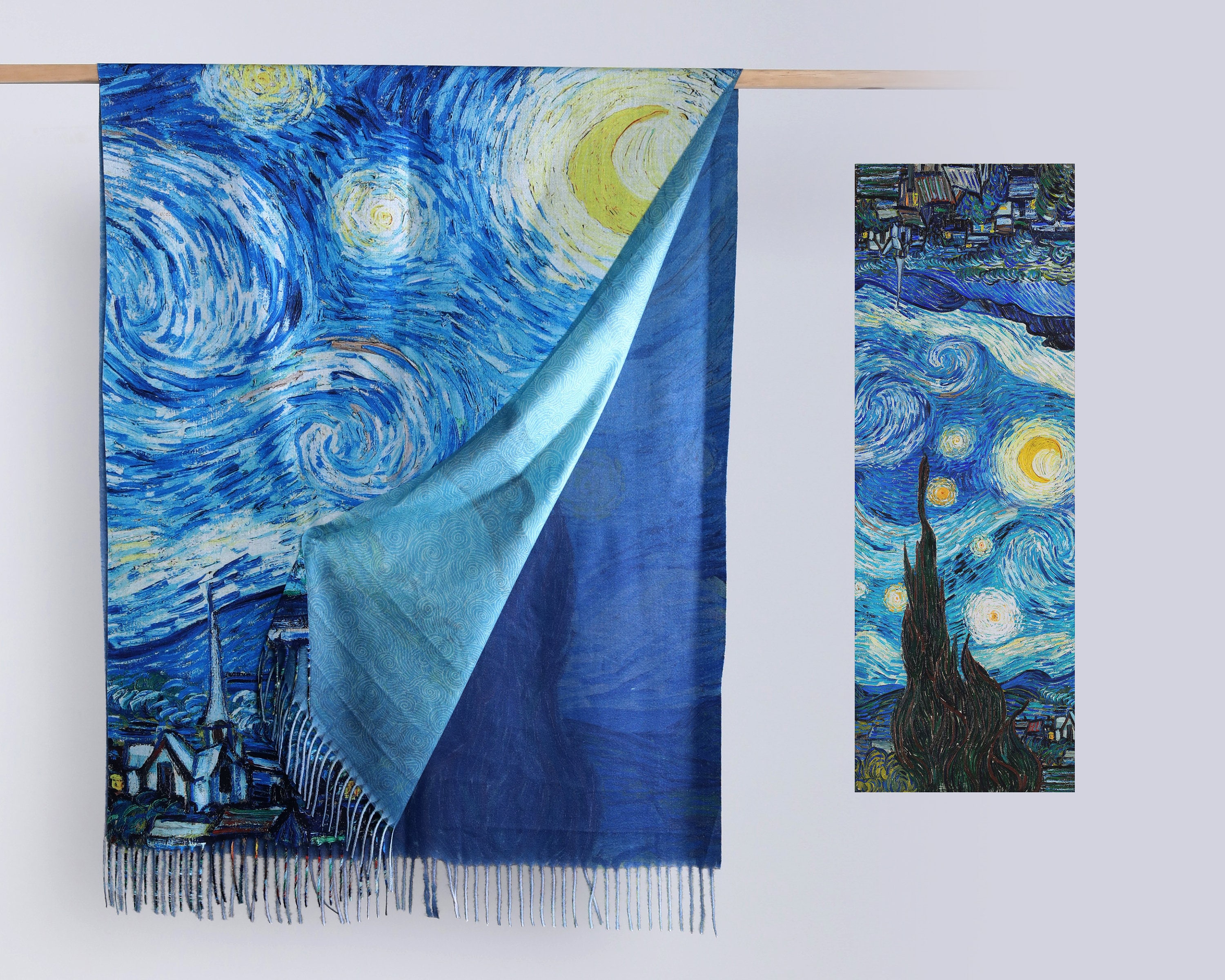 Notte Stellata Van Gogh Scialle Quadrato Van Gogh Seta Leggera