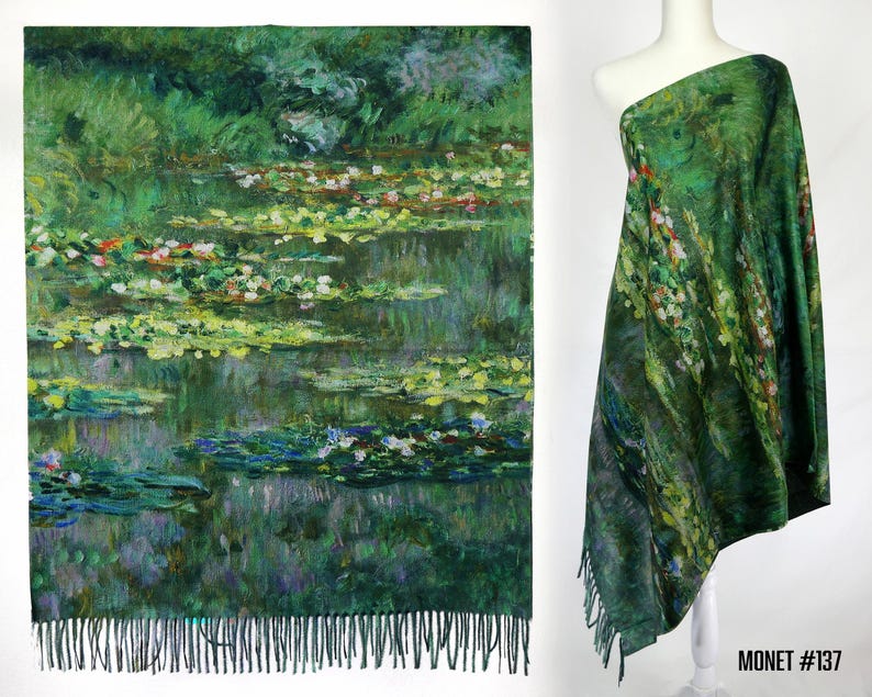 Floral Garden Winter Shawl Multicolor Botanical Woman Scarf Pashmina Feel Blanket Scarves Birthday Christmas Gift for Her #017 image 18