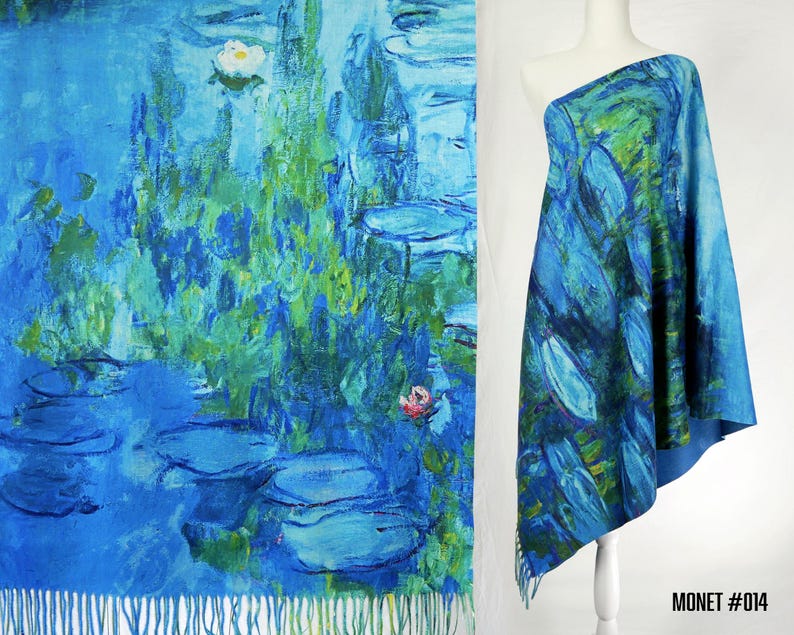 Floral Garden Winter Shawl Multicolor Botanical Woman Scarf Pashmina Feel Blanket Scarves Birthday Christmas Gift for Her #017 image 15