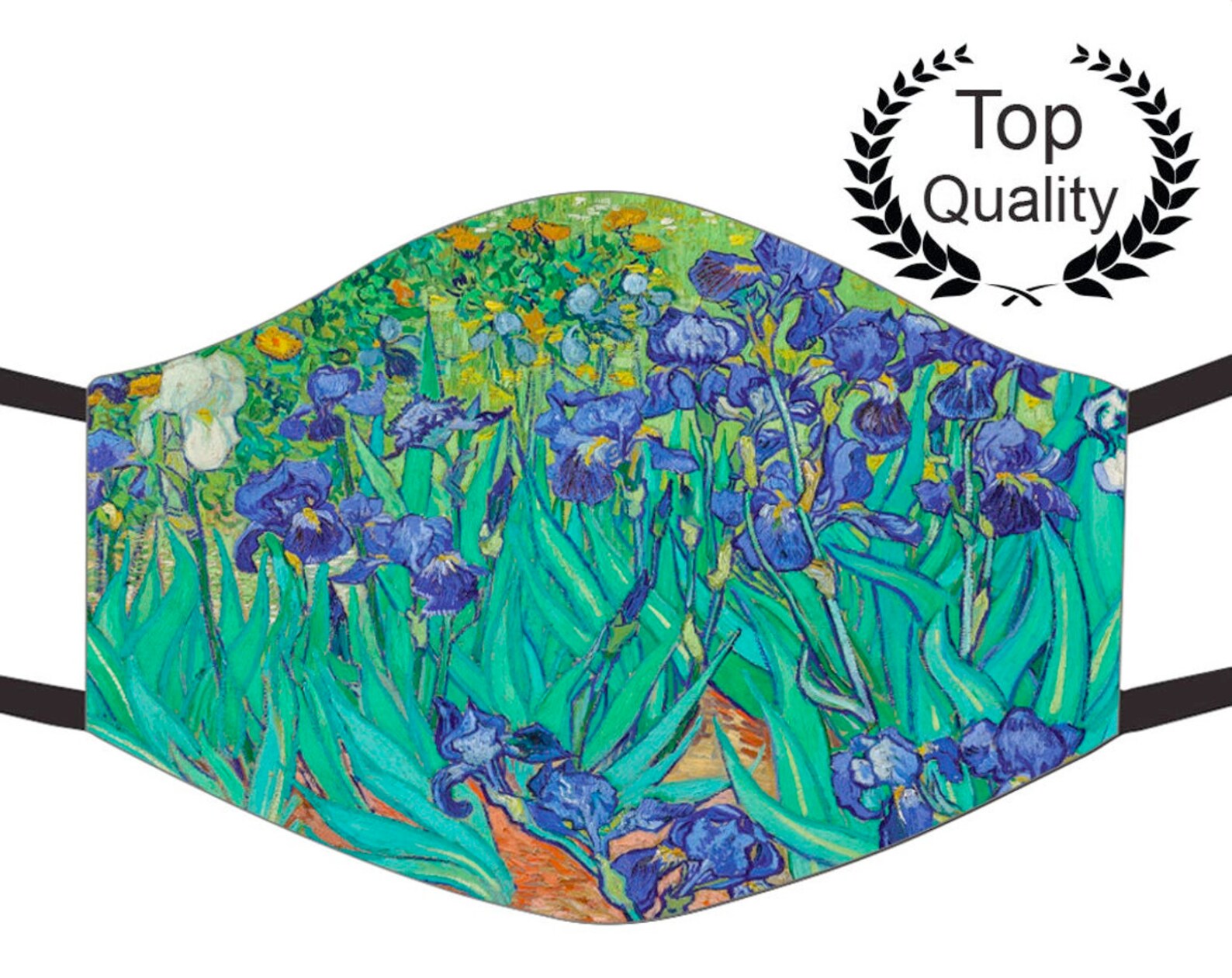 FREE FILTER Van Gogh Blue Irises Flowers Fine Art Mask Etsy