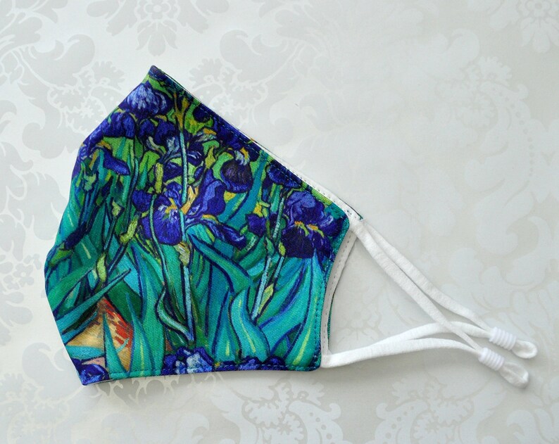 FREE FILTER Van Gogh Blue Irises Flowers Fine Art Mask Etsy