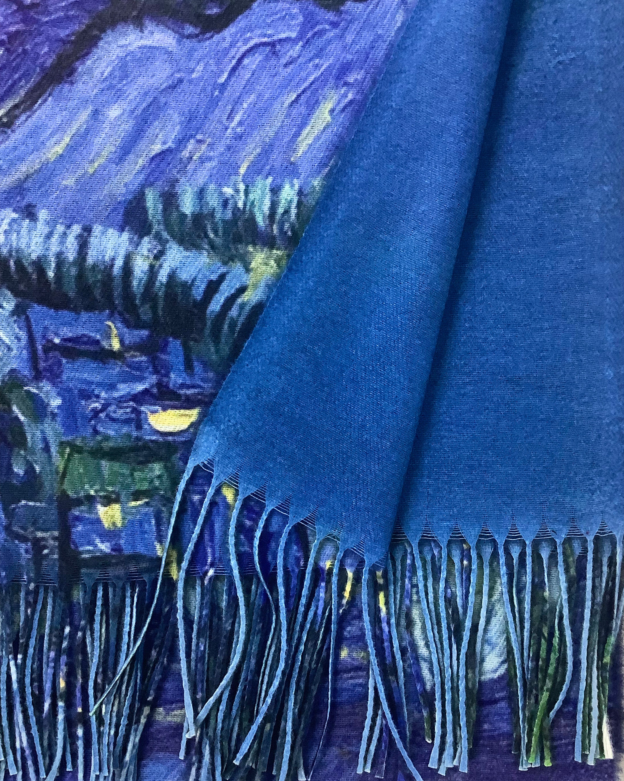 Van Gogh's blauwe "Starry Night" Fine Art Schilderij Cadeau Sjaal Artistieke Deken Sjaal Winter Wrap voor Vrouwen Kerst Moederdag Cadeau Accessoires Sjaals & omslagdoeken Sjaals & omslagdoeken 