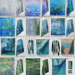 Floral Garden Winter Shawl Multicolor Botanical Woman Scarf Pashmina Feel Blanket Scarves Birthday Christmas Gift for Her #017 Other Monet Scarf