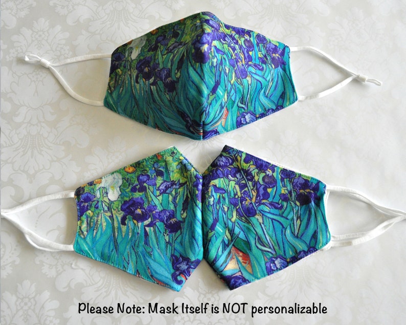FREE FILTER Van Gogh Blue Irises Flowers Fine Art Mask Etsy