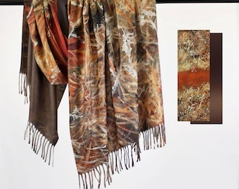 Thistles by John Singer Sargent Abstract Kaneel Bruin Landschap Bootsjaal Pashmina Feel Herfst Deken Sjaal Avondkleed