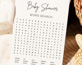 Baby Shower Word Search | Printable Baby Shower Games | Baby Words Game | Baby Scramble Games | Word Scramble Baby Shower Game
