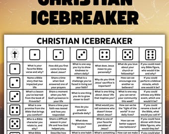 Christian Icebreaker | Icebreaker Game | Get to Know You Game | Printable Church Game |Church Games| Christian Games | Women&#39;s Ministry Game