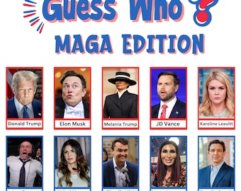 Guess Who Maga Template | Printable Guess Who Game | Customizable | DIY Guess Who | Edit On Canva | Guess Who Classic Game