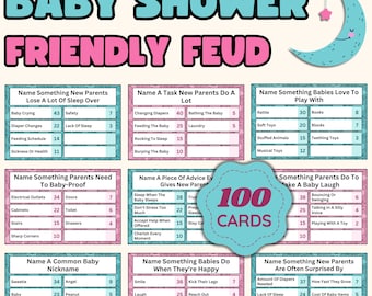 Baby Shower Friendly Feud Game | Printable Baby Shower Game | Baby Family Feud | Baby Feud | Baby Feud Game | Baby Feud Games | Babyshower