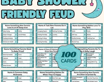 Baby Shower Friendly Feud Game | Printable Baby Shower Game | Baby Family Feud | Baby Feud | Baby Feud Game | Baby Feud Games | Babyshower
